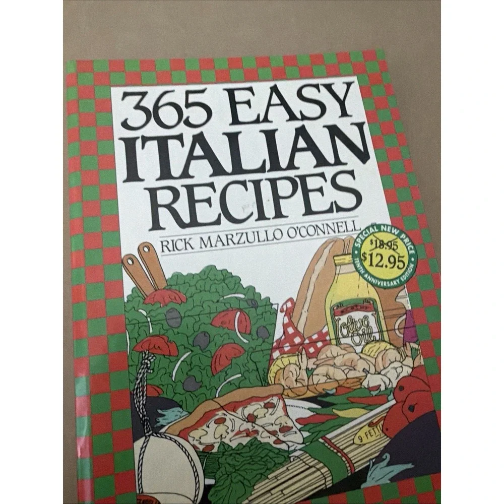 Vintage 365 Easy ITALIAN Recipes By Rick Marzullo O'Connell 1996 EUC Collectable